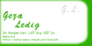 geza ledig business card